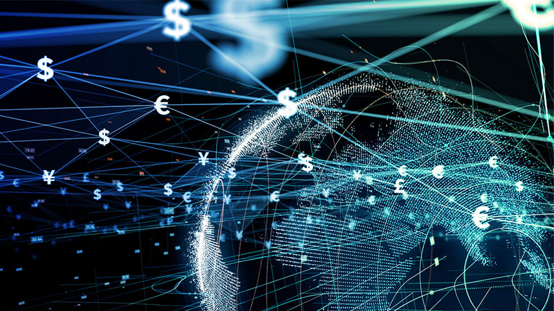 An artist interpretation how data, money, and the world intersect.