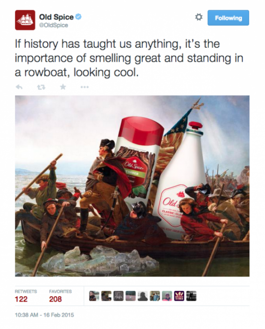 a tweet from Old Spice