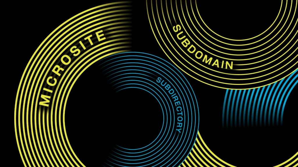 Artistic depiction showing microsites and subdomains