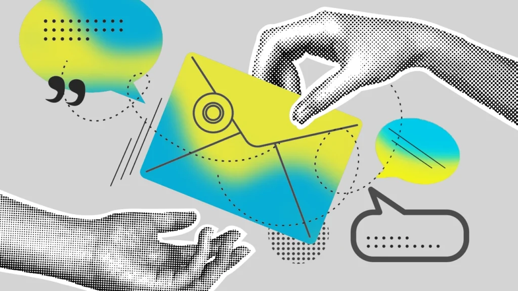 Abstract collage of email marketing