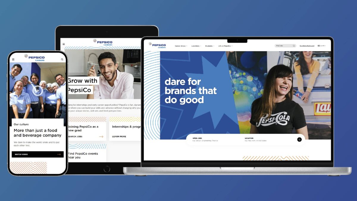 Examples of our work for PepsiCo, including social media, website development and more.