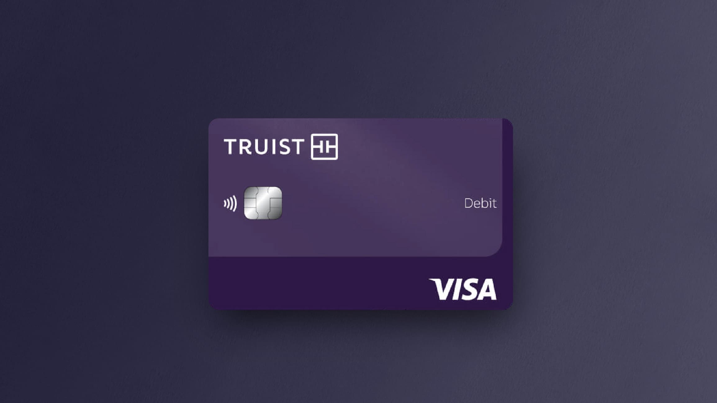 A purple Truist Debit Visa card