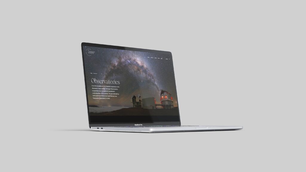 The Carnegie Science website displayed on a laptop