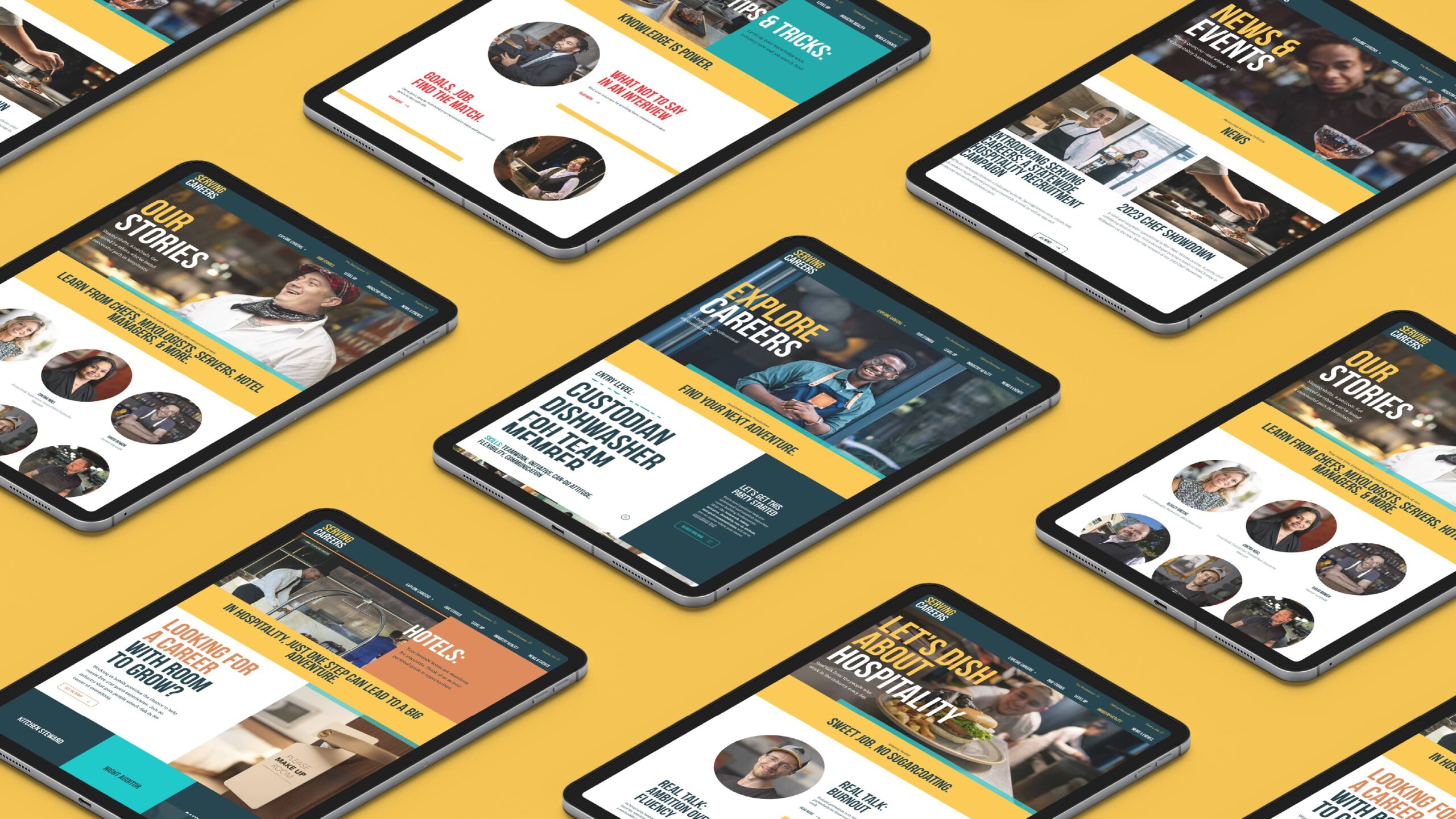 NCRLA website on multiple tablets