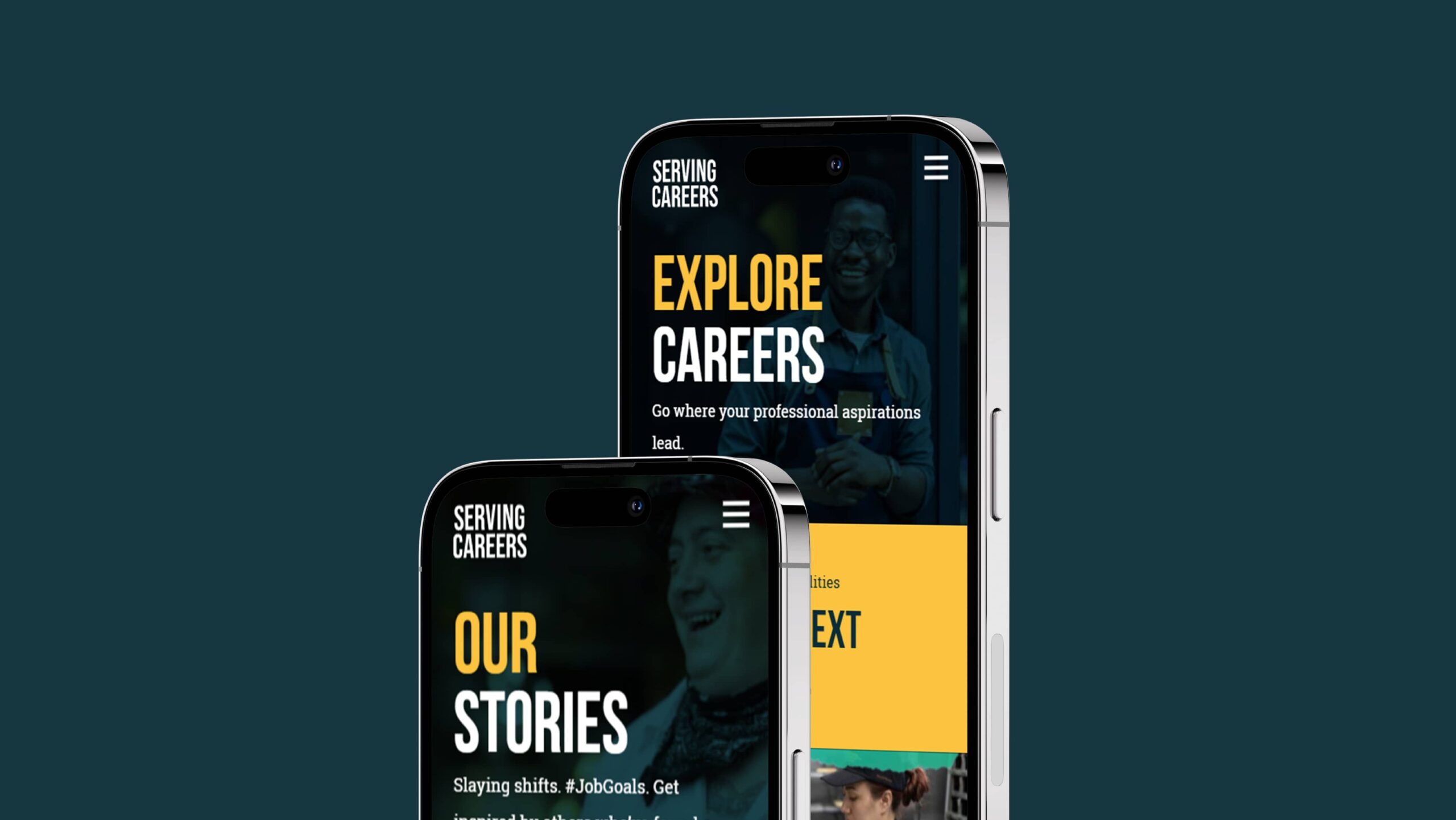 NCRLA website on multiple mobile phones