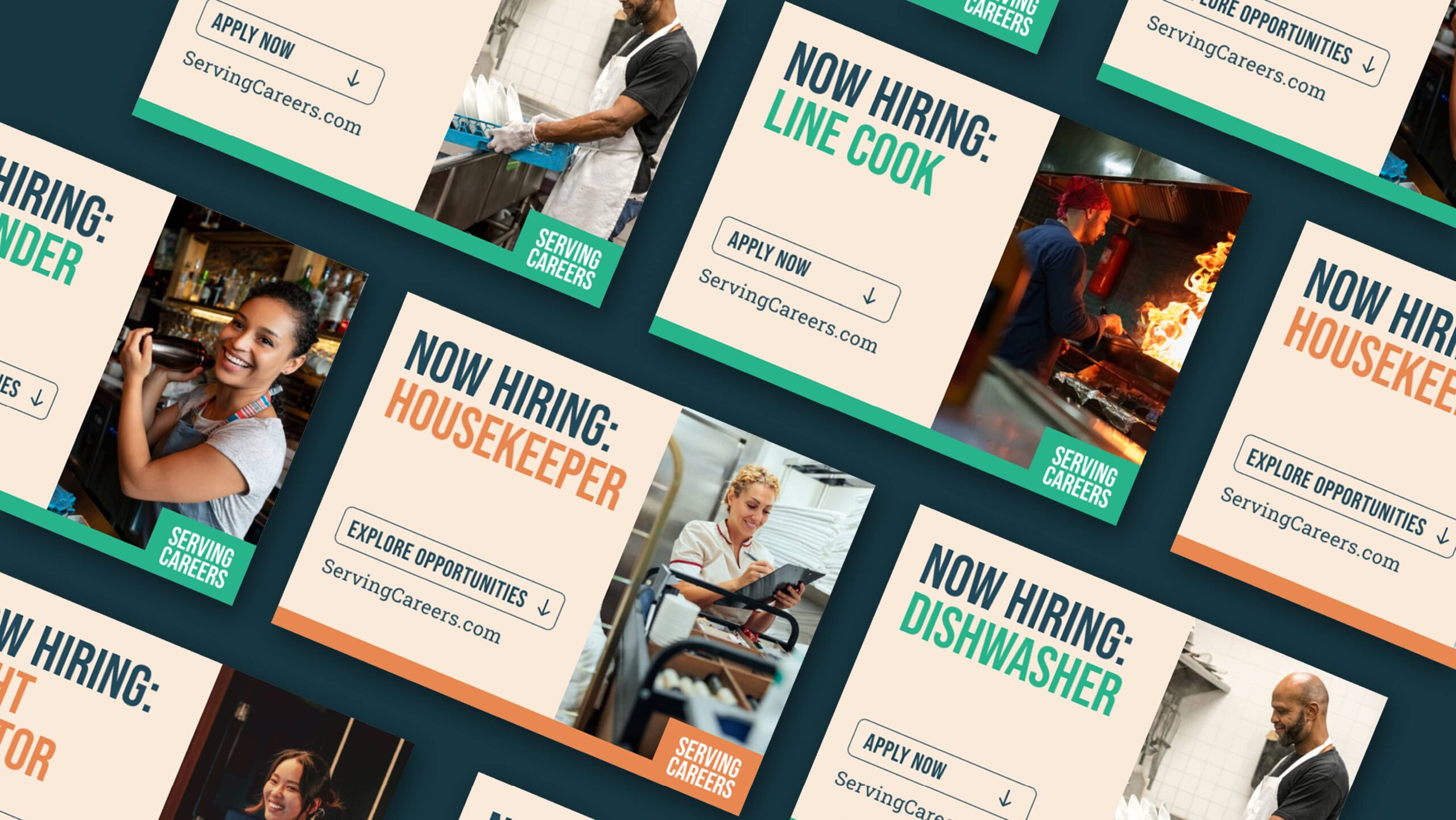 Screenshots of NCRLA Now Hiring content