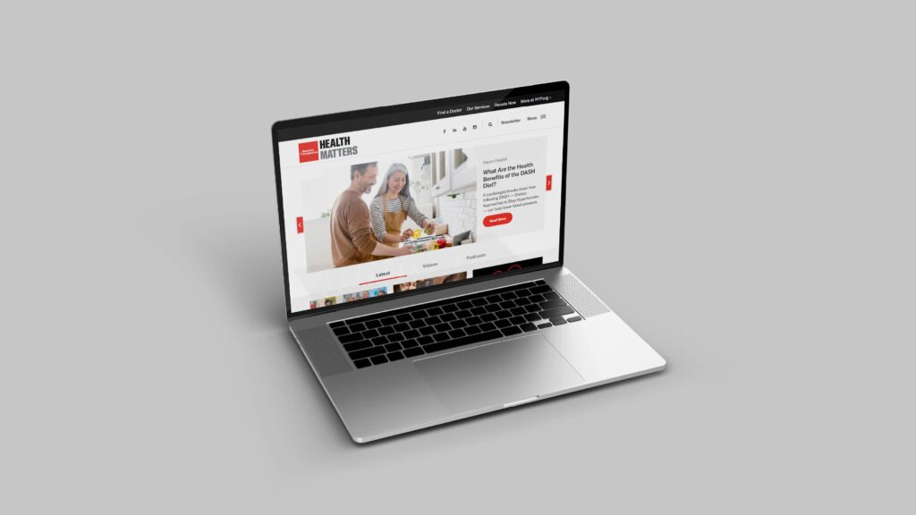NewYork Presbyterian website on a laptop screen