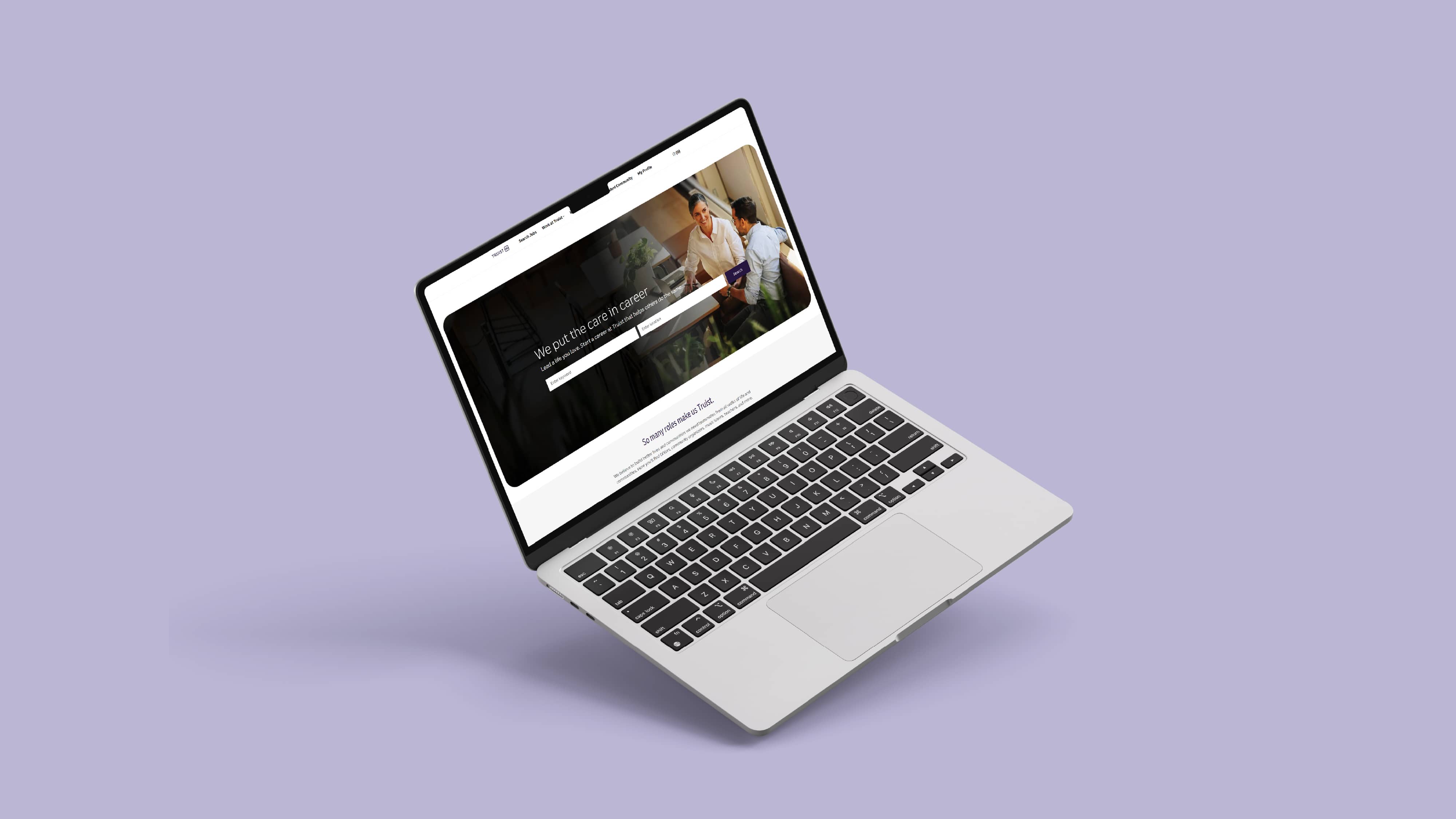 Truist financial wellness content on a laptop