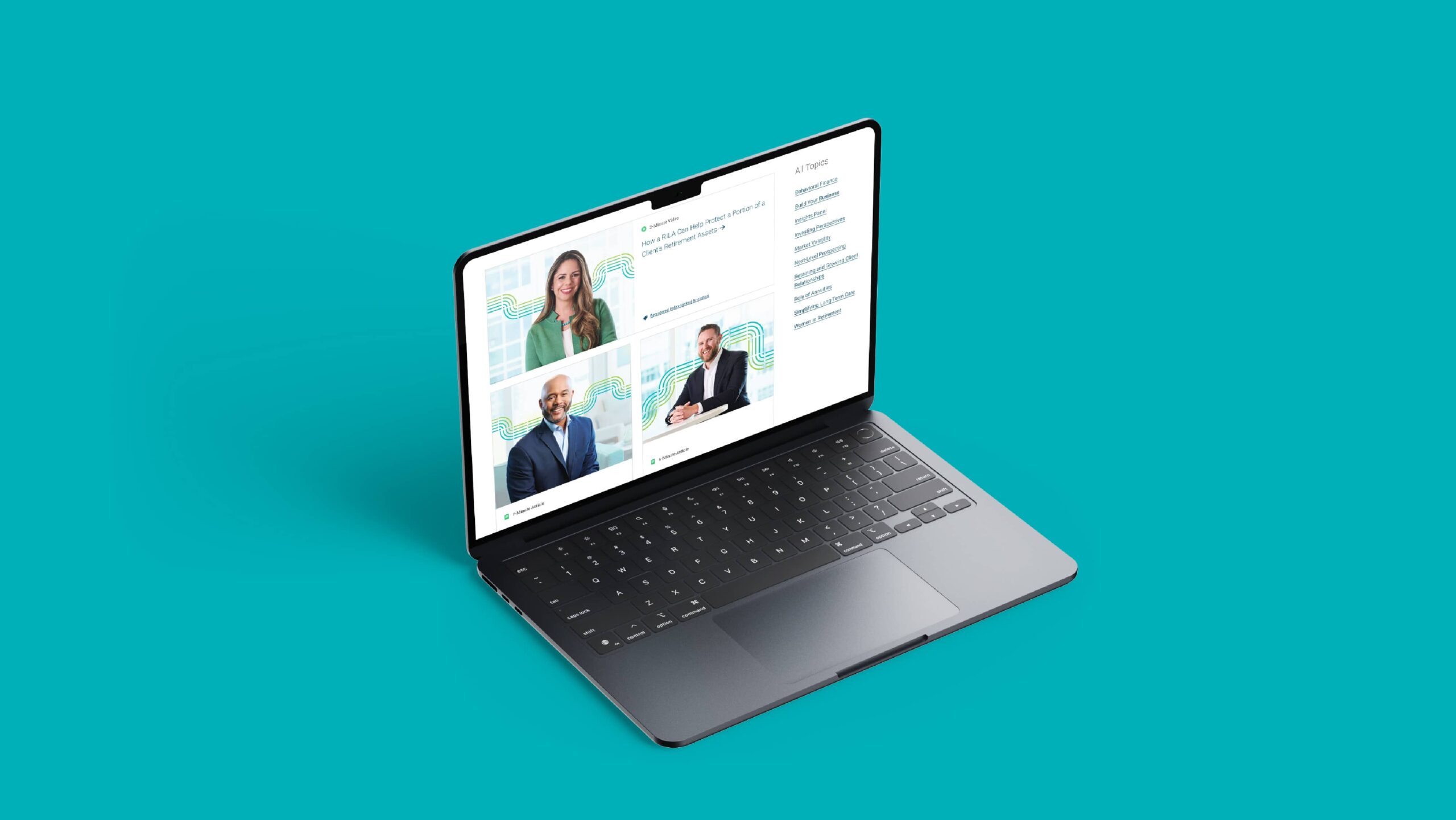 Brighthouse Financial videos on a laptop screen