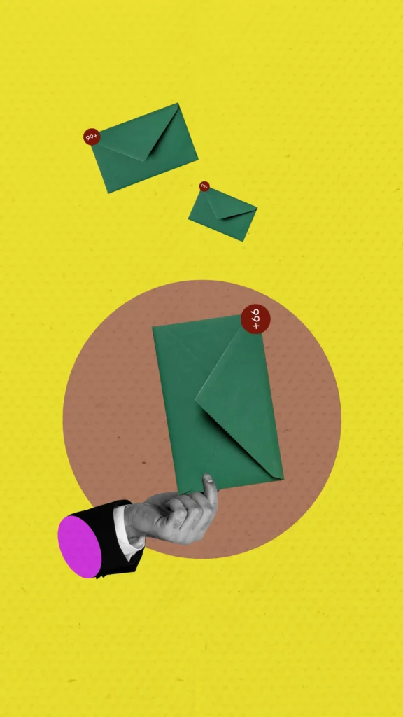 Artist's rendering of a full email inbox