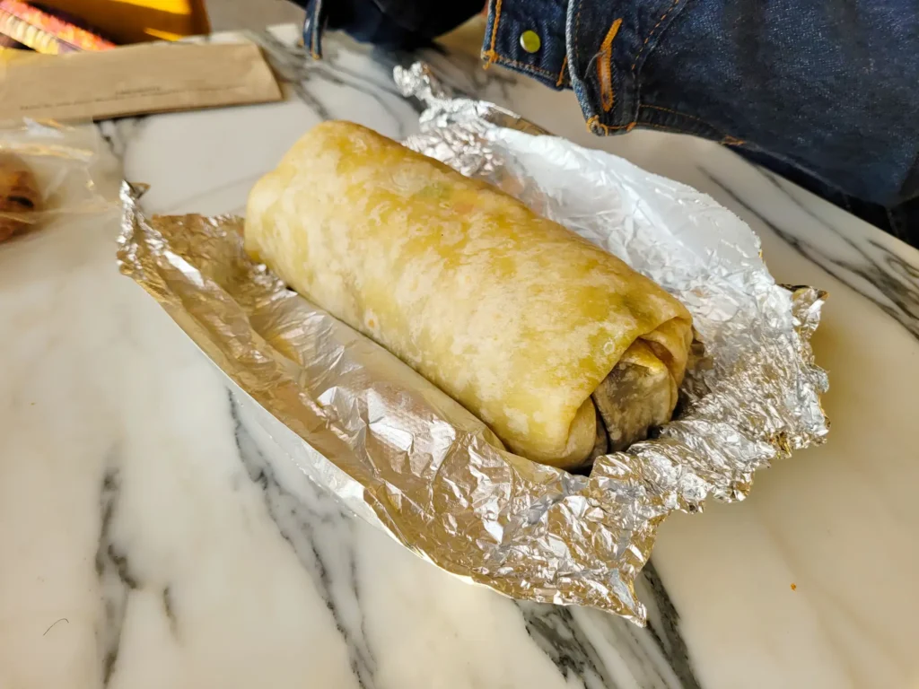 Photo of Chipotle burrito.
