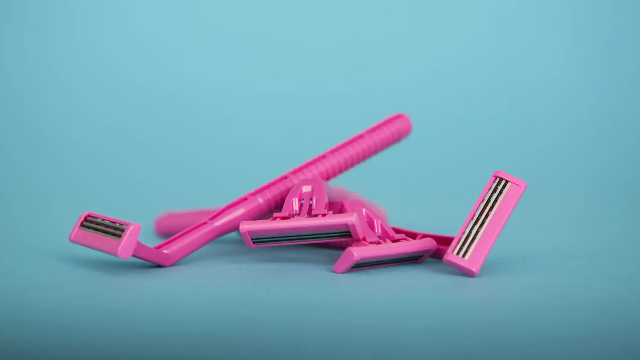 Photo of pink razors.