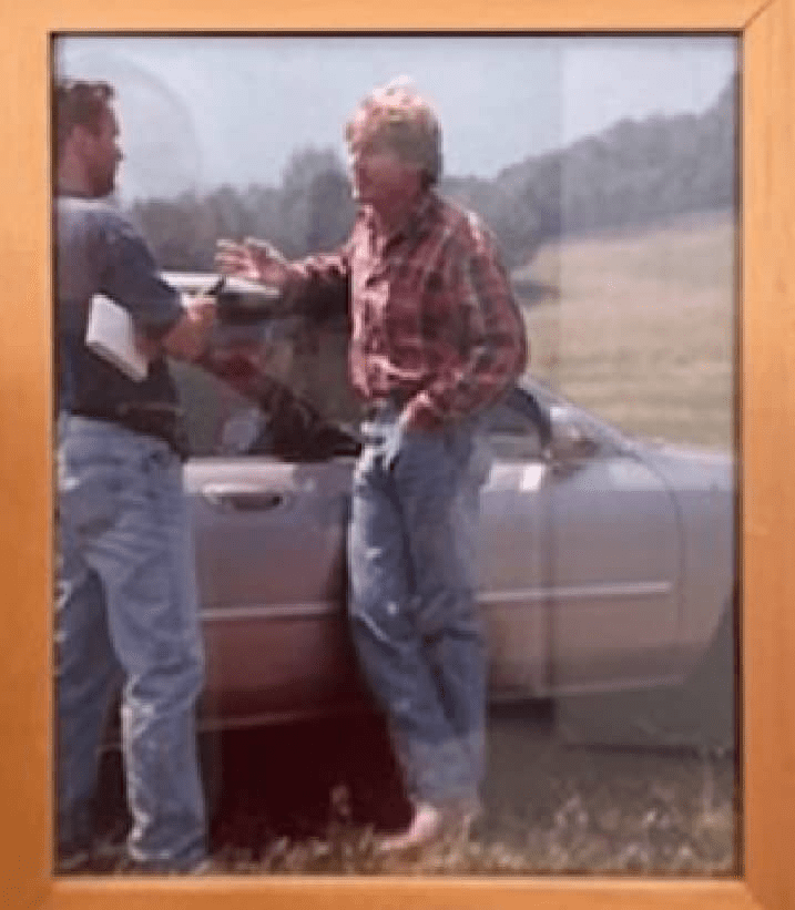 an employee interviewing Robert Redford