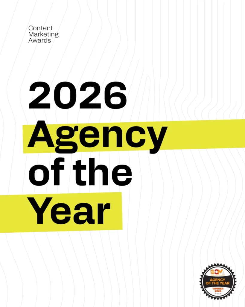 2026 Agency of the Year graphic recognizing Pace as the winner of the Content Marketing Institute’s Content Marketing Awards.